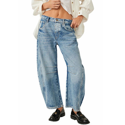 Women's We The Free Good Luck Mid-Rise Barrel Jeans