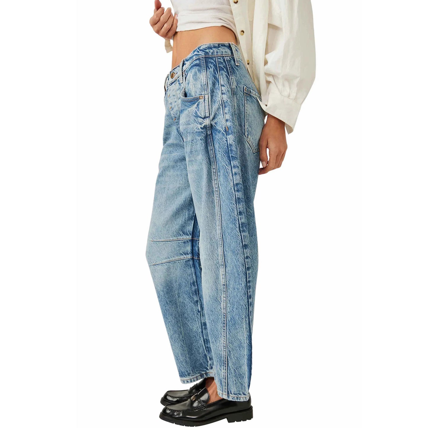 Women's We The Free Good Luck Mid-Rise Barrel Jeans