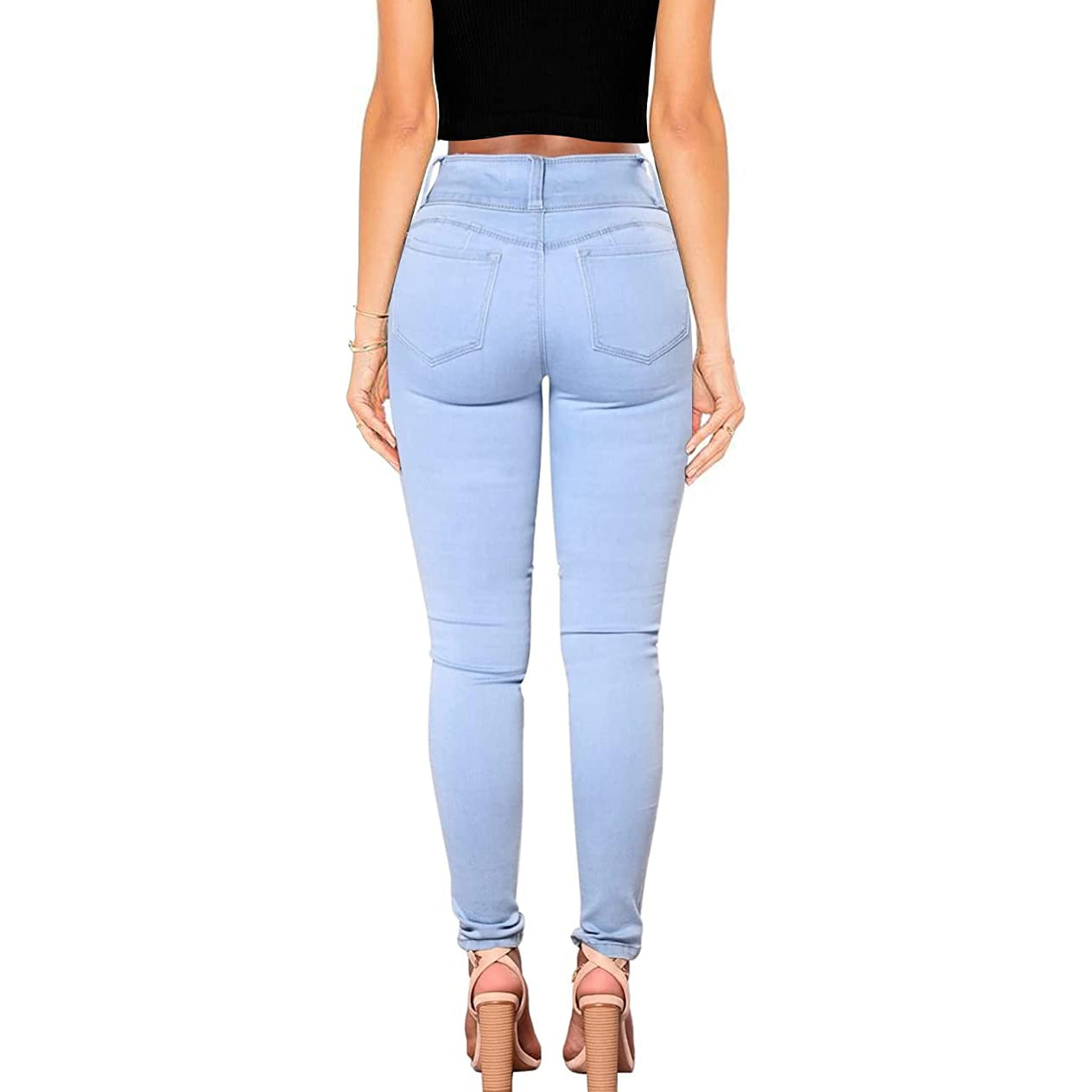 KUNMI Womens Classic High Waisted Jeans online KUNMI Butt Sl Lifting – Skinny Stretch