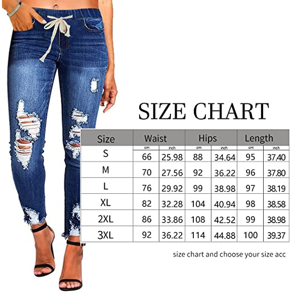 Womens Jeans with Elastic Waist